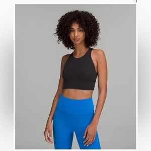Lululemon Black Wunder Train Longline Bra